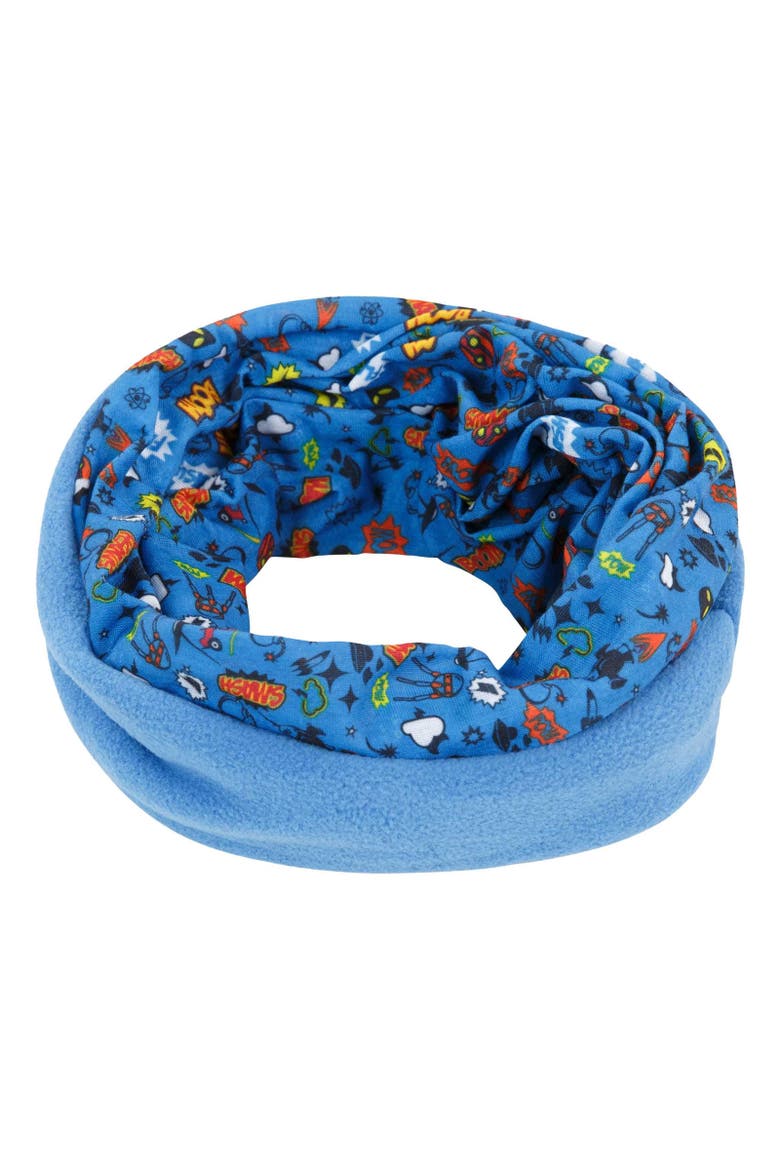 Childrens/Kids Callaghan Neckwarmer, Main, color, Cosmic Blue Print