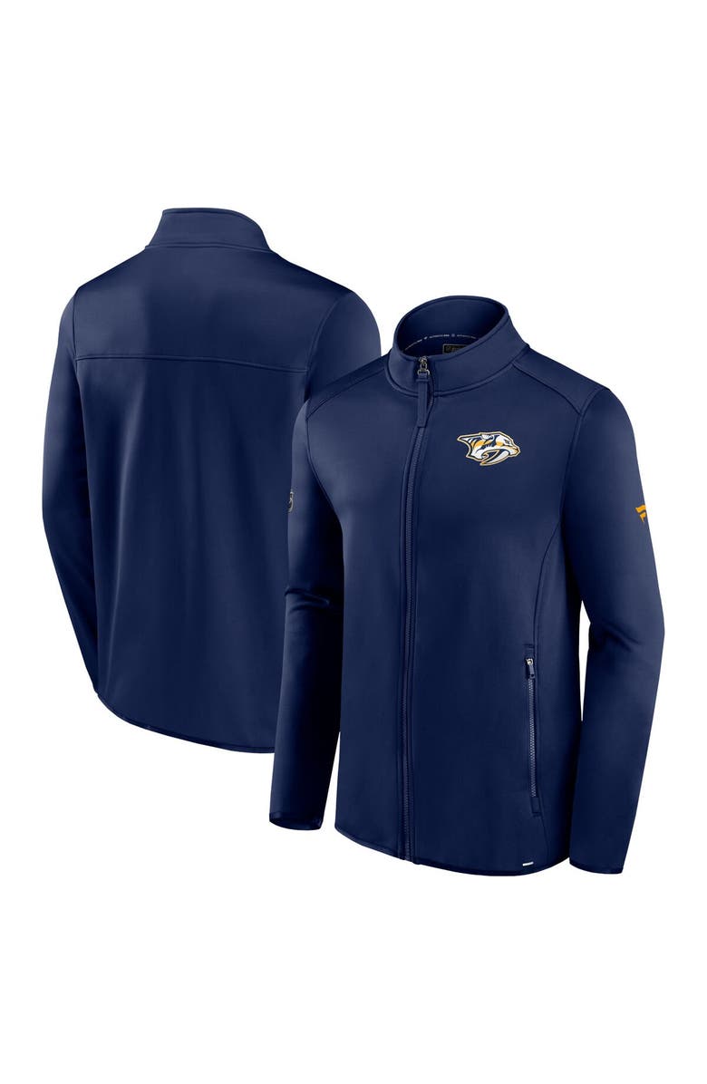 FANATICS Men's Fanatics Branded  Navy Nashville Predators Authentic Pro Full-Zip Jacket, Alternate, color, 
