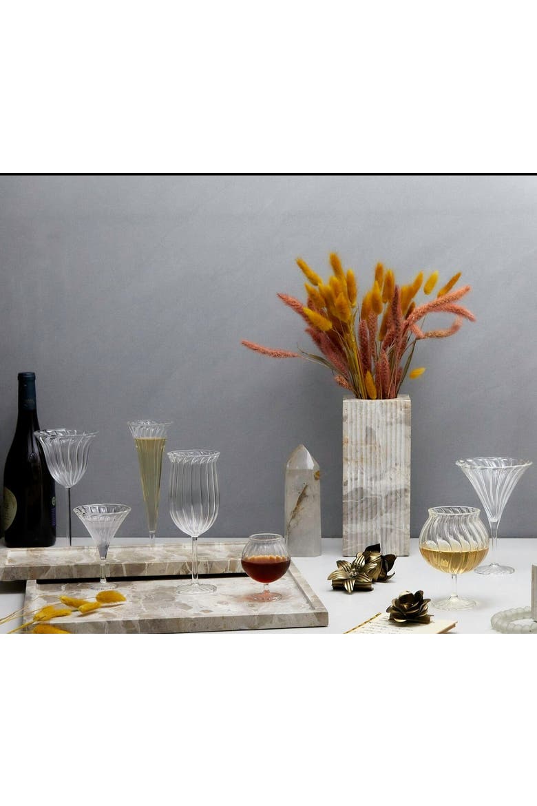 Tulipa Bell Glass, Alternate, color, Clear