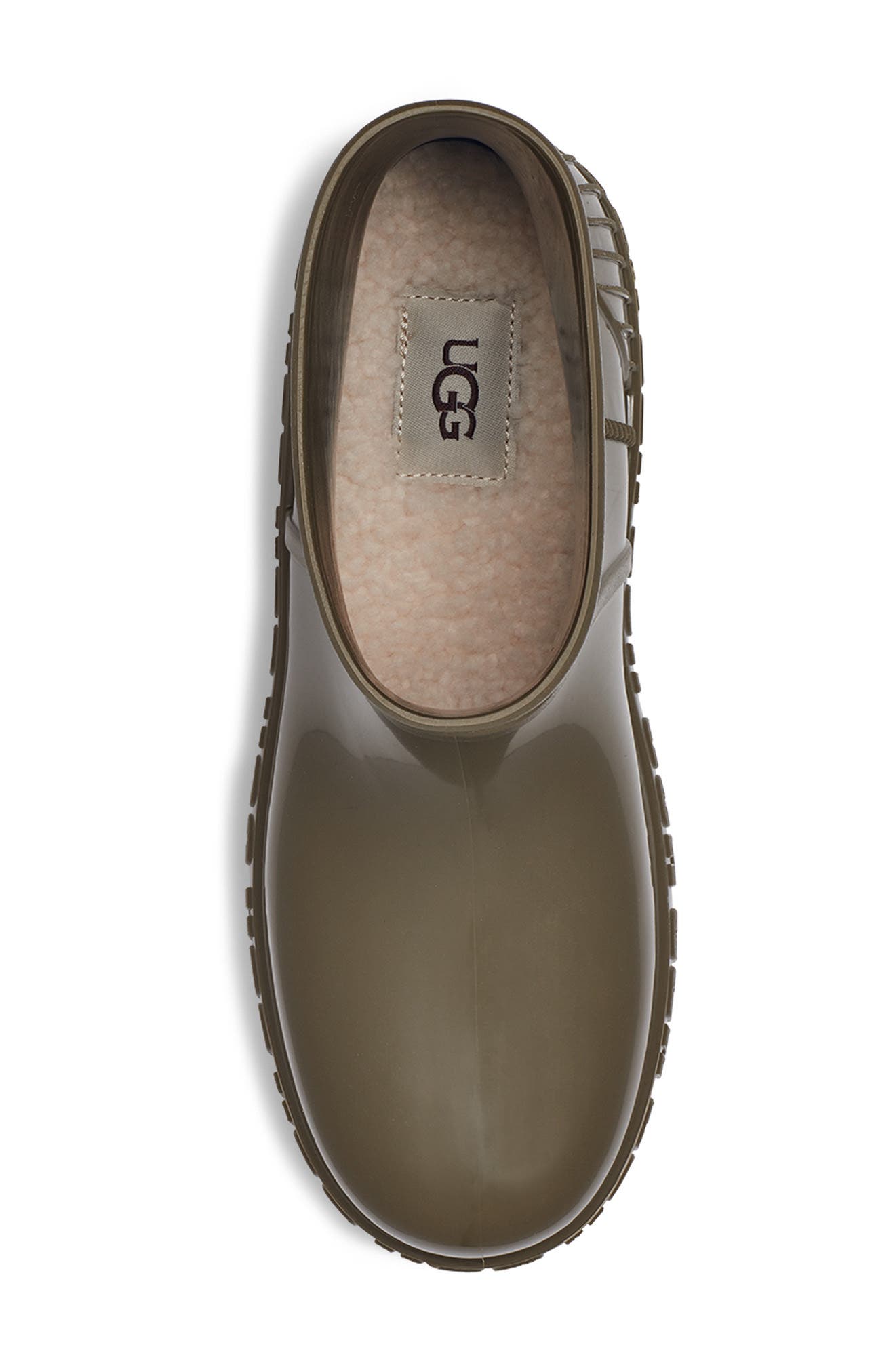 UGG<sup>®</sup> Drizlita Genuine Shearling Lined Rain Boot, Alternate, color, Burnt Olive