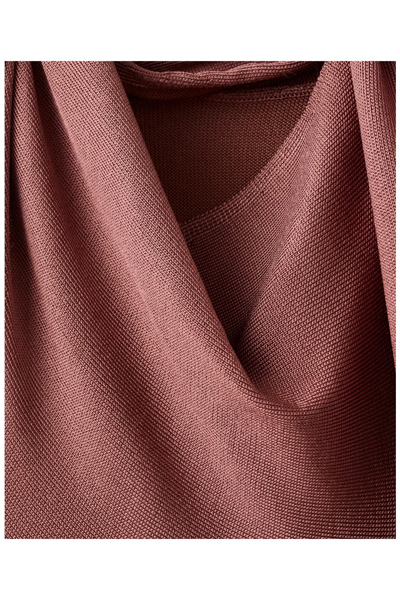 Shawl Sleeveless Knit Maxi Dress, Alternate, color, RUSSET