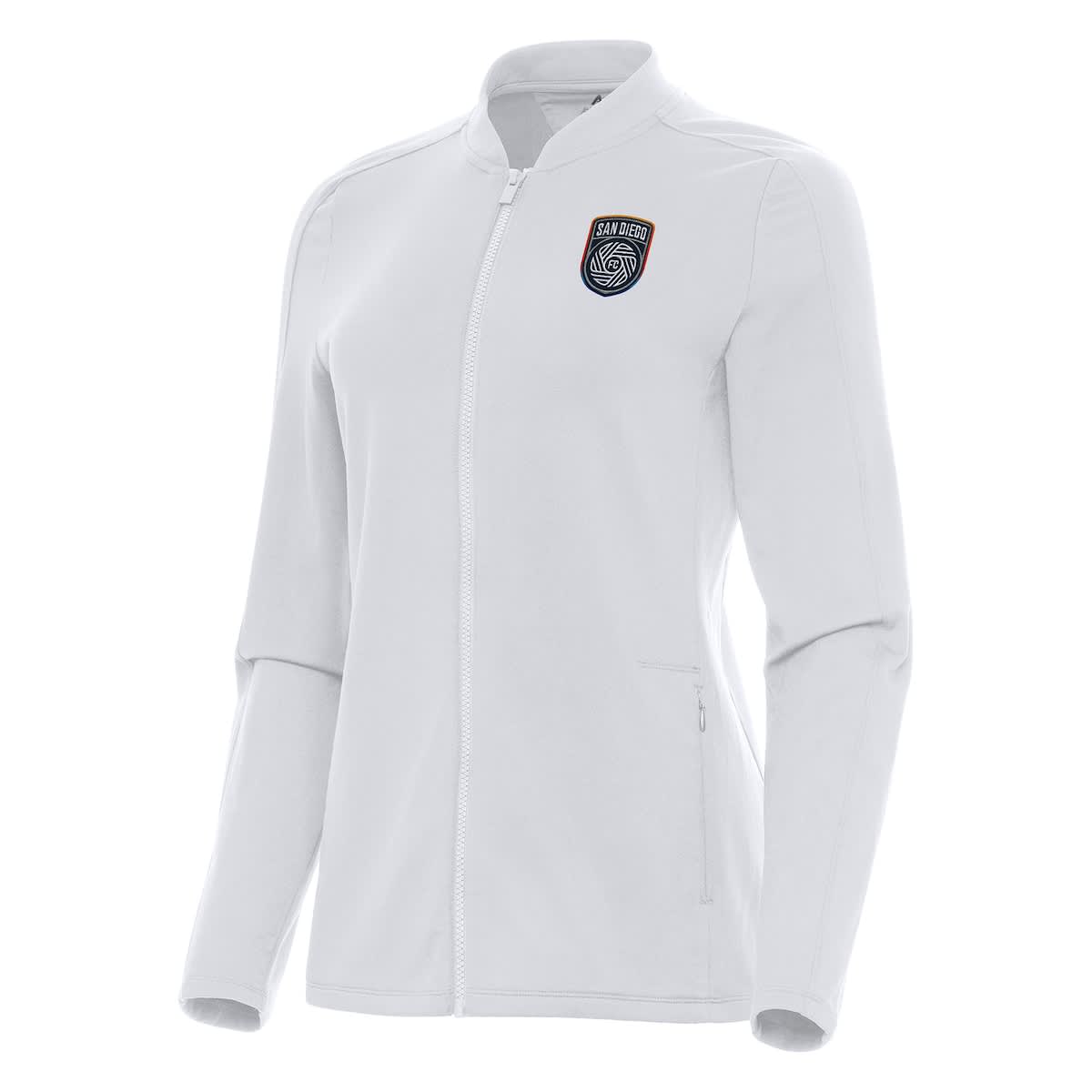 Women's Antigua White San Diego FC Continual Full-Zip Jacket - image 2