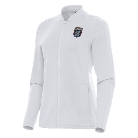 Women's Antigua White San Diego FC Continual Full-Zip Jacket