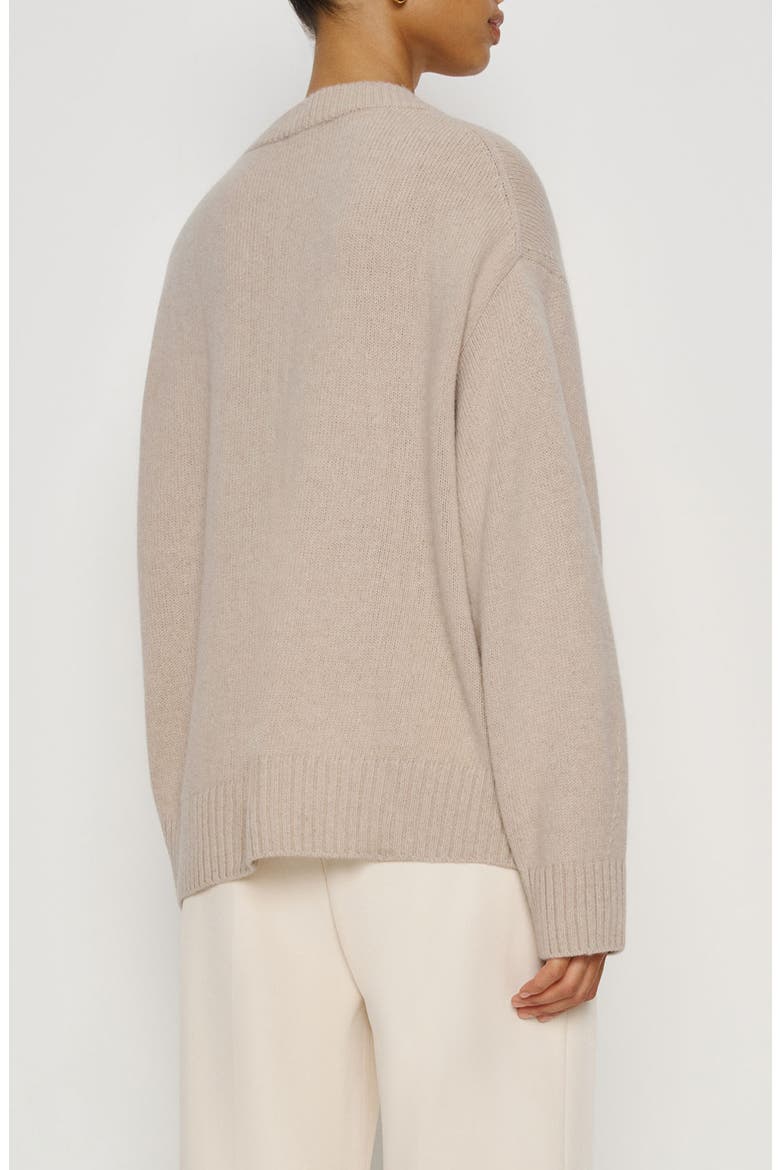 Cove Oversize Crewneck Cashmere Blend Sweater, Alternate, color, WHEAT