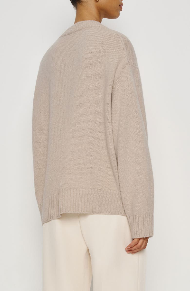Reformation Cove Oversize Crewneck Cashmere Blend Sweater, Alternate, color, Wheat