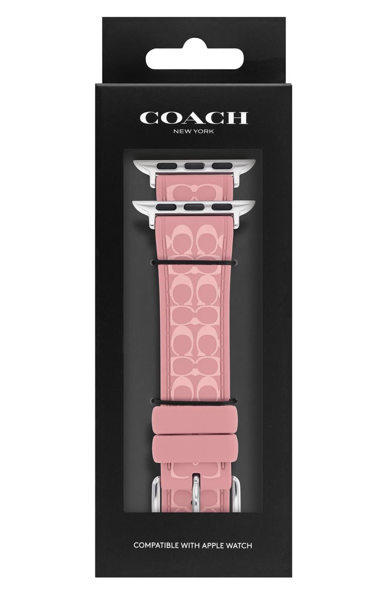 COACH Signature C Silicone Apple Watch<sup>®</sup> Watchband, Alternate, color,