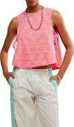 Free People Textured Cotton Terry Side Tie Top