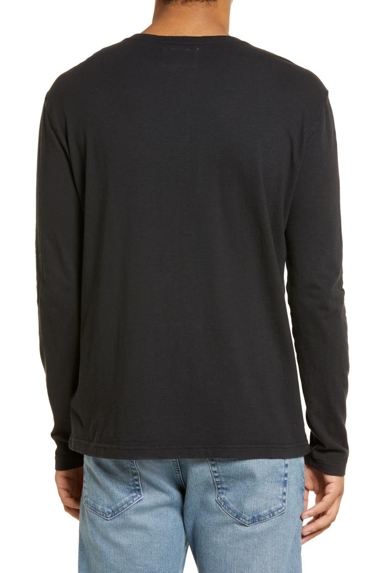 Men's Long Sleeve Henley T-Shirt, Alternate, color, POLO BLACK