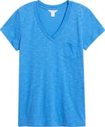 Caslon® Cotton & Modal V-Neck T-Shirt