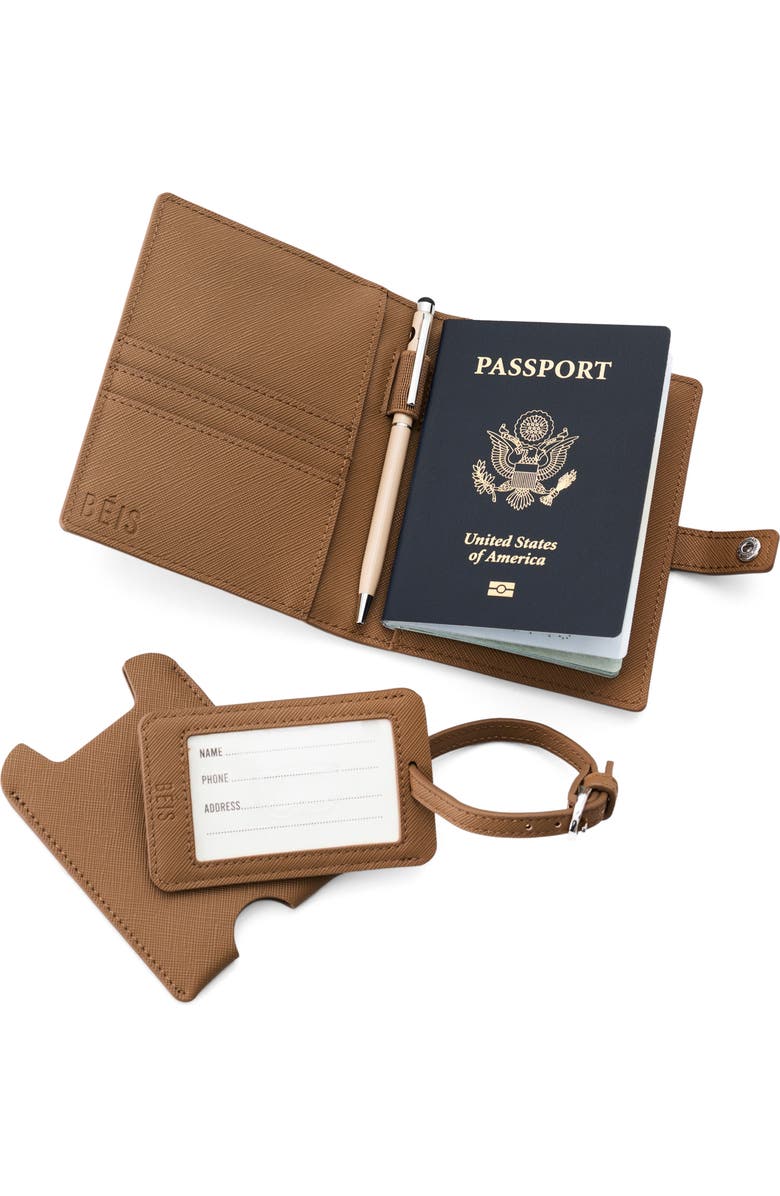 Béis The Travel Set Passport Wallet, Pouch & Luggage Tag, Alternate, color,