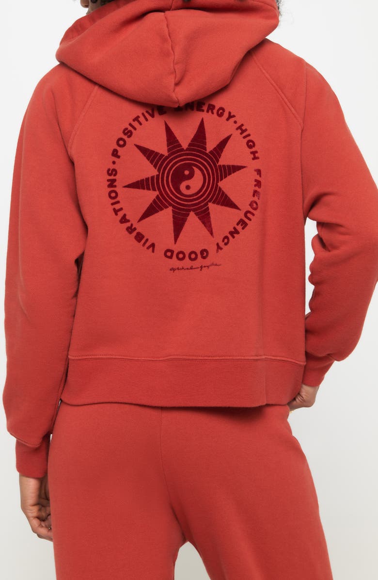 Spiritual Gangster Yin Yang Star Everyday Graphic Zip Hoodie, Alternate, color, 