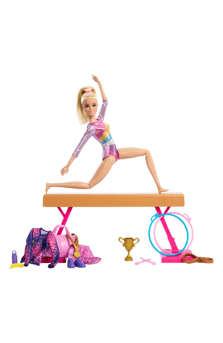 Barbie <sup>®</sup> Gymnastics Playset with Doll, Balance Beam & 10+ Accessories, Alternate, color,