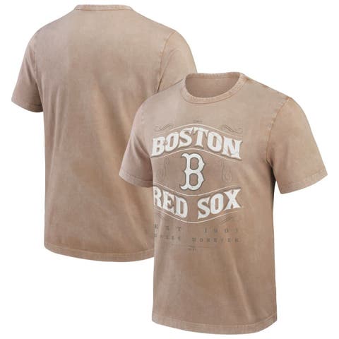 Men's Darius Rucker Collection by Fanatics Tan Boston Red Sox Sun Faded T-Shirt