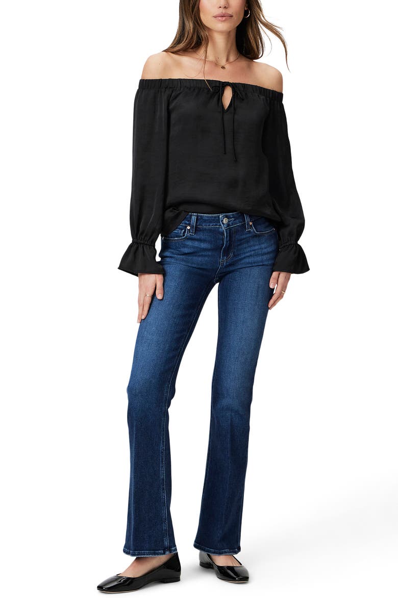 PAIGE Ayanna Off the Shoulder Top, Alternate, color, Black