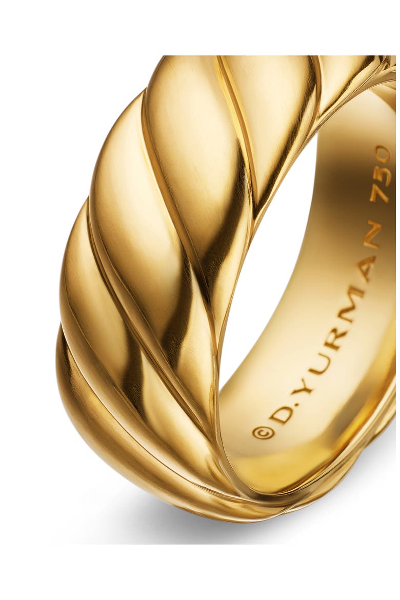 Sculpted Cable Contour Band Ring in 18K Yellow Gold, 9mm, Alternate, color, 18K YELLOW GOLD