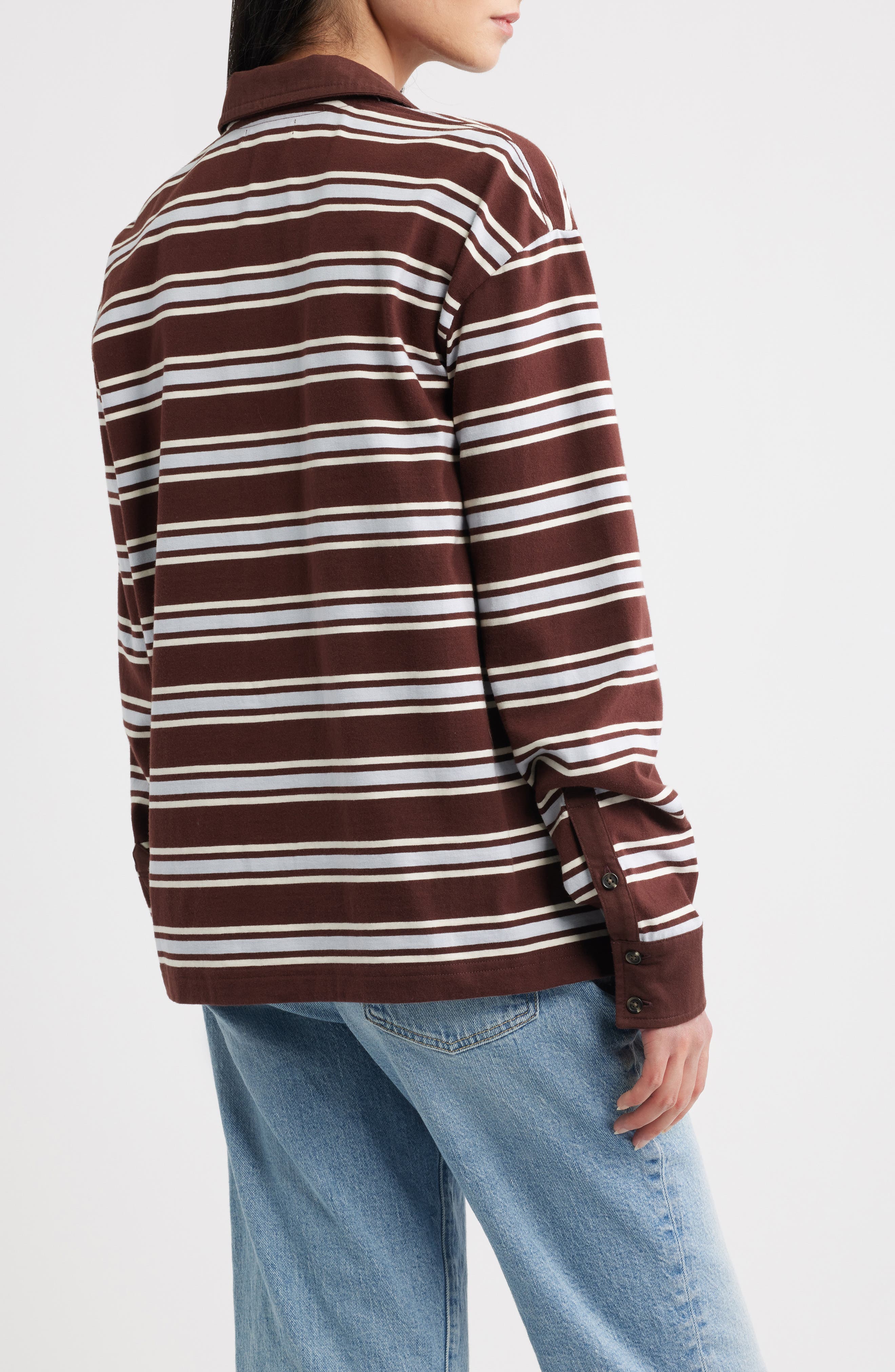 rag & bone Stripe Cotton Rugby Shirt (Women) | Nordstromrack