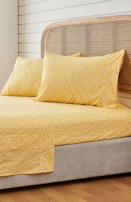 Woven & Weft Floral Print Microfiber Sheet Set