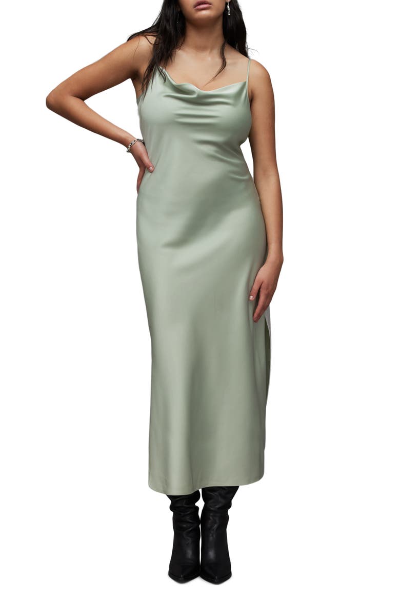 Hadley Satin Slipdress, Main, color, PISTACHIO GREEN