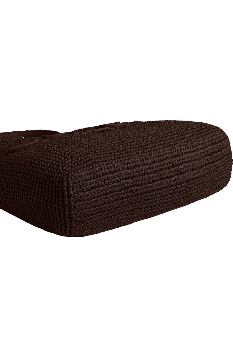 COACH Brooklyn Straw Shoulder Bag, Alternate, color, Maple