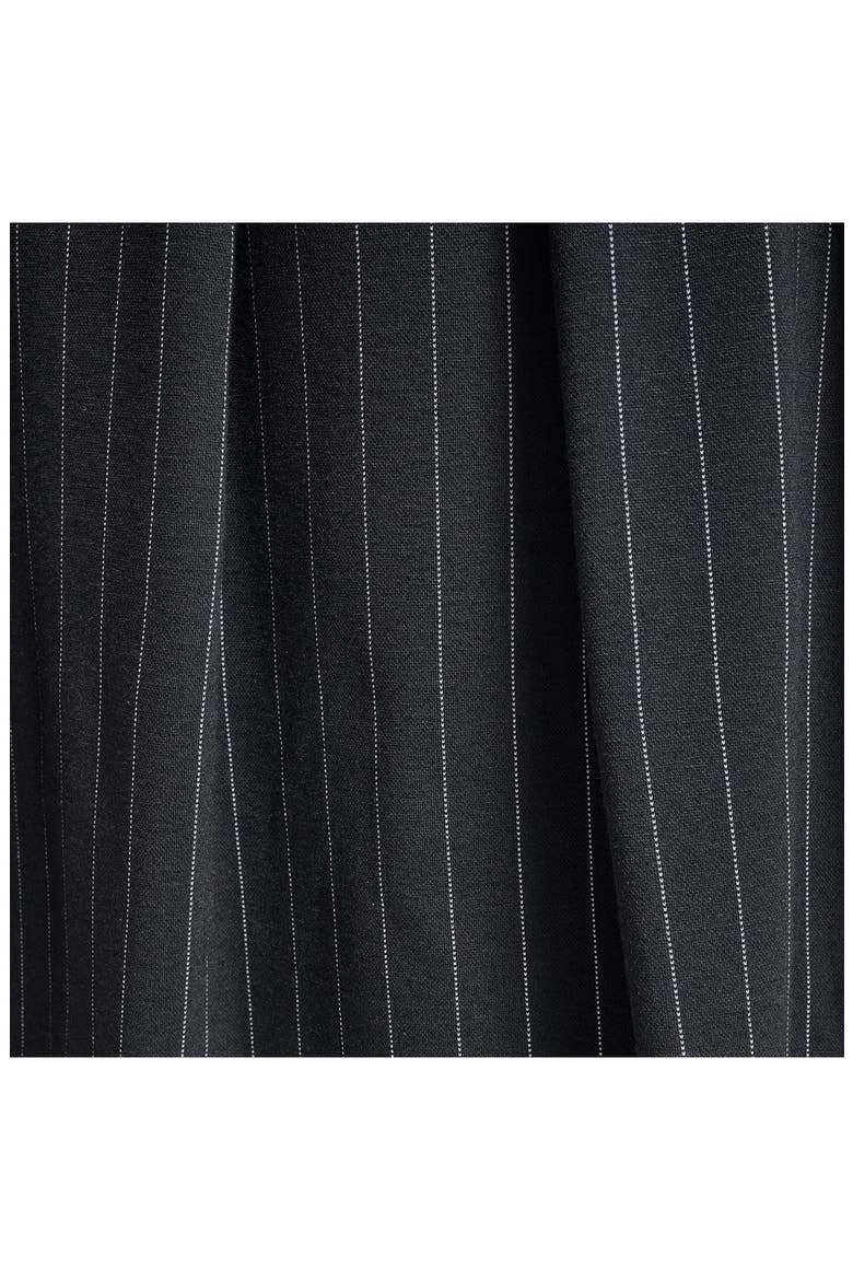 Pinstripe Drop Waist Dress, Alternate, color, BLACK SOFT WHITE