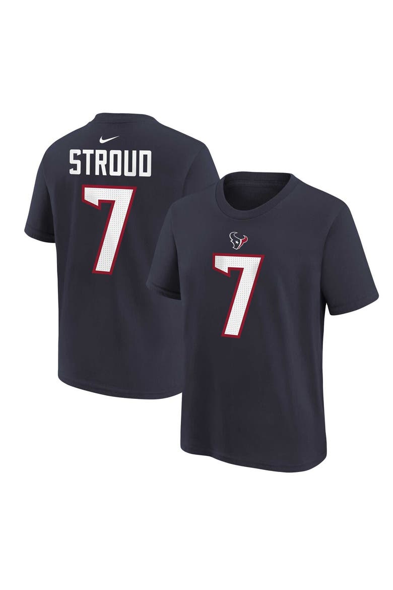 Preschool Nike C.J. Stroud Navy Houston Texans Player Name & Number T-Shirt, Alternate, color, Navy