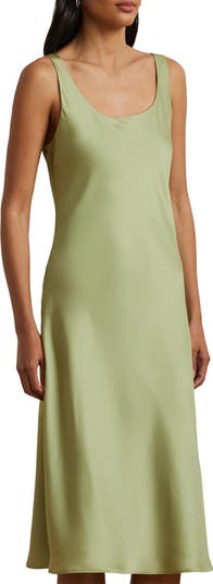 Lauren Ralph Lauren Charmeuse Sleeveless Cocktail Dress