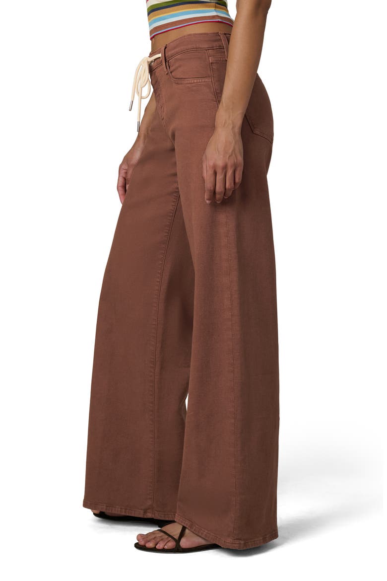 The Lou Lou Low Rise Drawstring Wide Leg Jeans, Alternate, color, CHOCOLATE