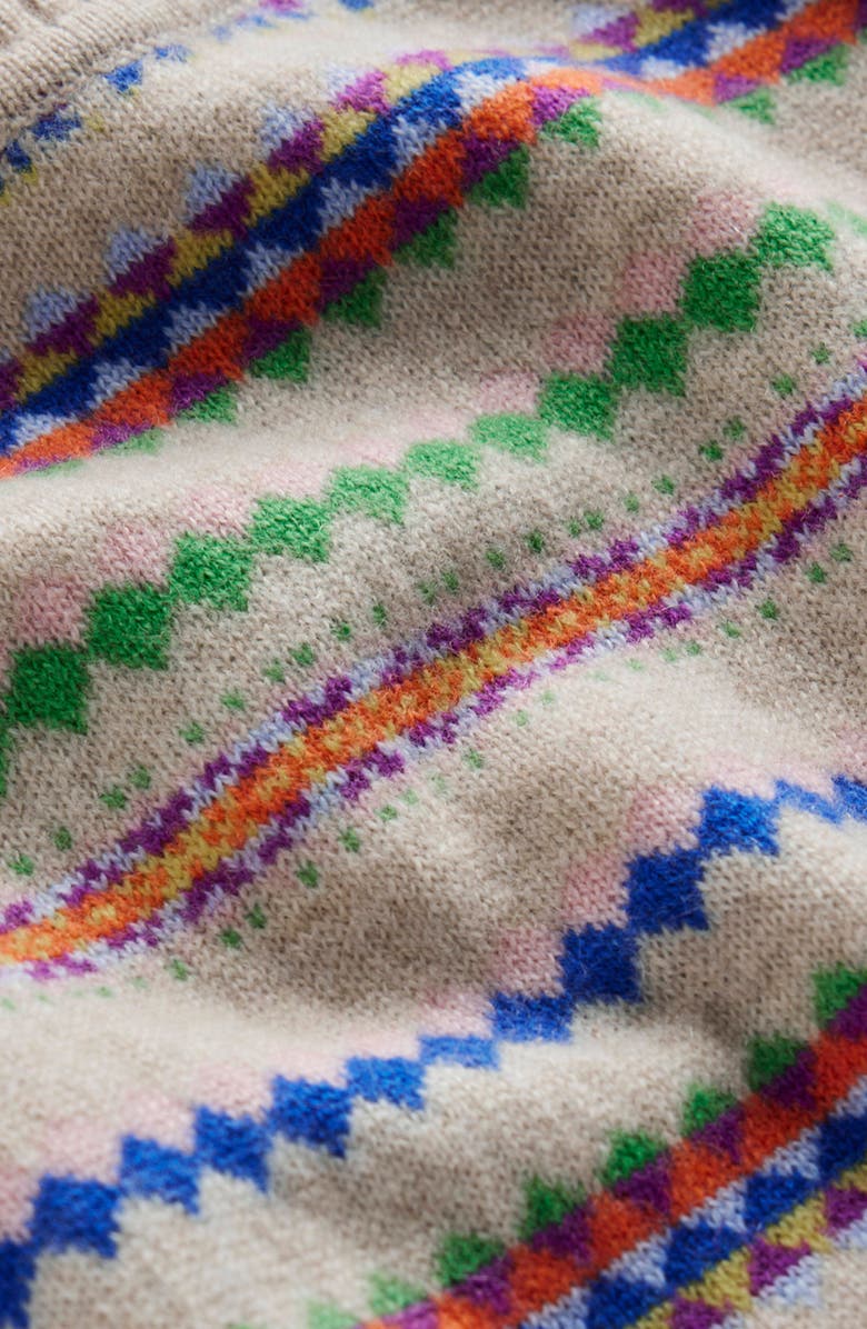 Boden Lydia Fair Isle Cashmere Sweater, Alternate, color, Oatmeal Melange Fair Isle