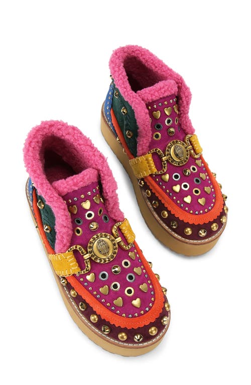 Kurt Geiger London Mansion Cozy Faux Shearling Bootie In Multi