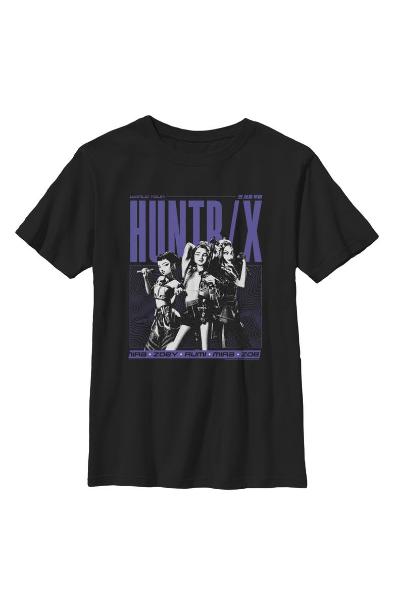 KPop Demon Hunters Boy's KPop Demon Hunters Huntrix World Tour  Graphic T-Shirt, Main, color, Black