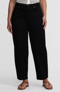 Lands' End Recover High Rise Barrel Leg Ankle Jeans