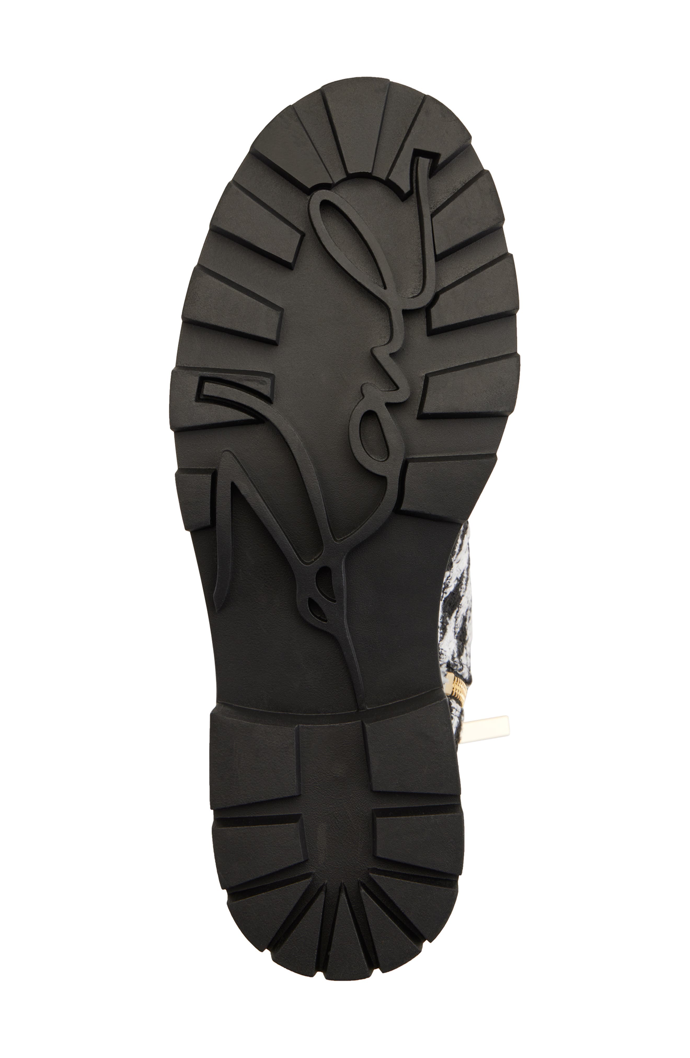 KARL LAGERFELD PARIS Mela Tweed Combat Boot, Alternate, color, 