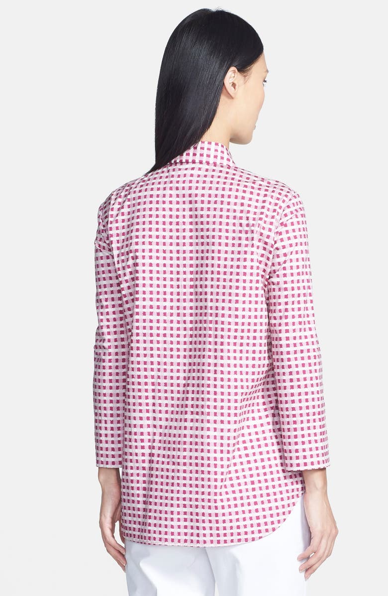Lafayette 148 New York Wavy Gingham Blouse, Alternate, color,