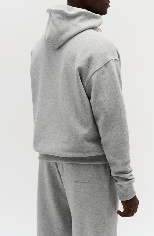 New Balance Logo-embroidered Hoodie In Gray