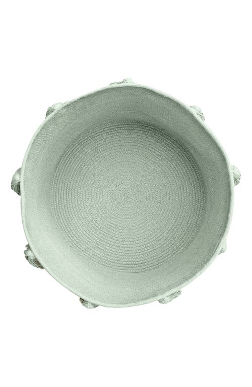 Lorena Canals Tassel Basket In Blue Sage