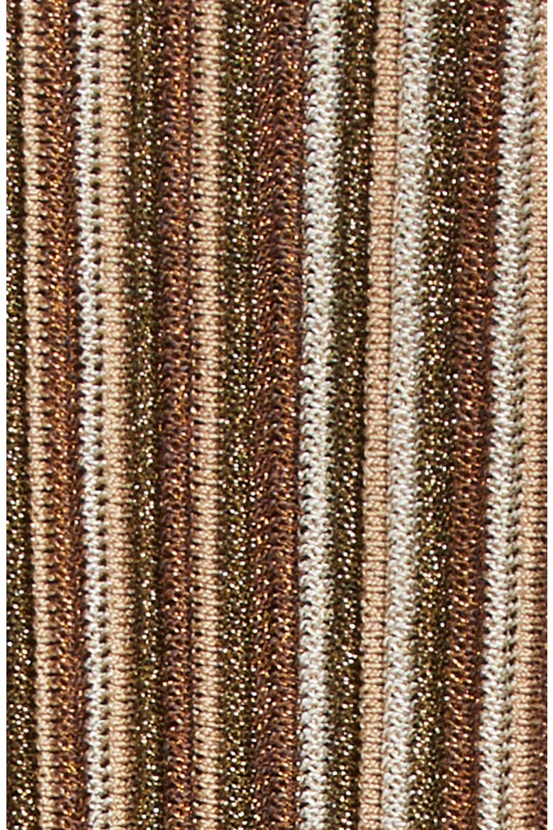 Jane Metallic Stripe Long Sleeve Sweater Dress, Alternate, color, GOLD BRONZE