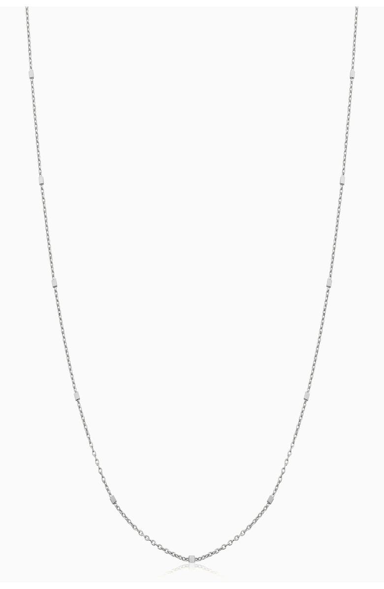 Oradina 14K Gold Grace Chain Necklace, Main, color, White Gold