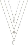 Ettika Set of 3 Celestial Pendant Necklaces