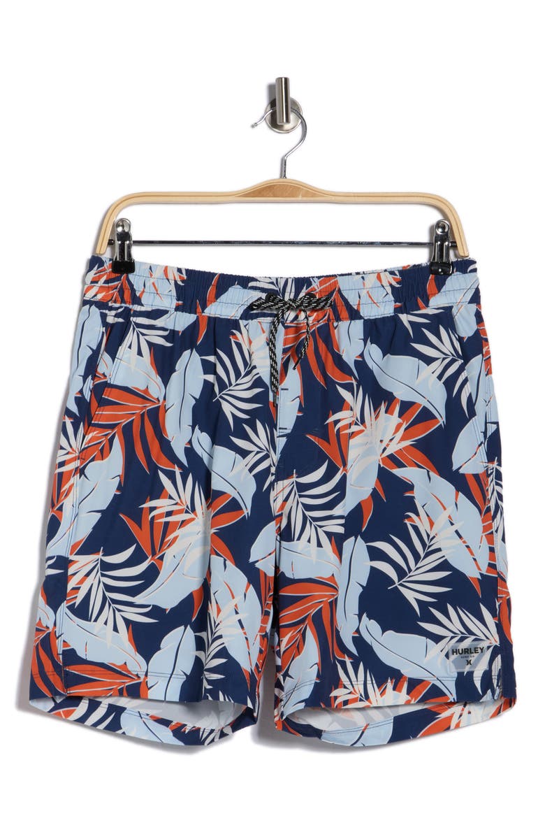 Resort Volley Swim Shorts, Main, color, BLUE/ BLACK