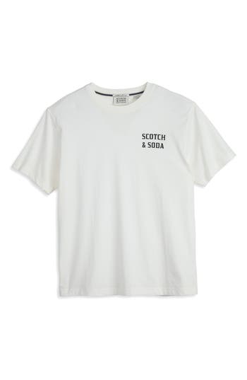 Scotch & Soda Logo Graphic T-shirt In White