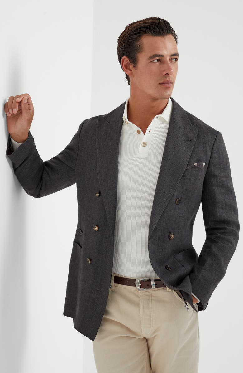 Brunello Cucinelli Polo-style sweater, Alternate, color, 