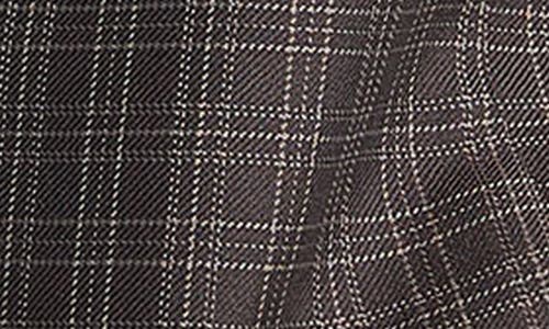 Vince Plaid Wool Blend Zip Jacket In Gray