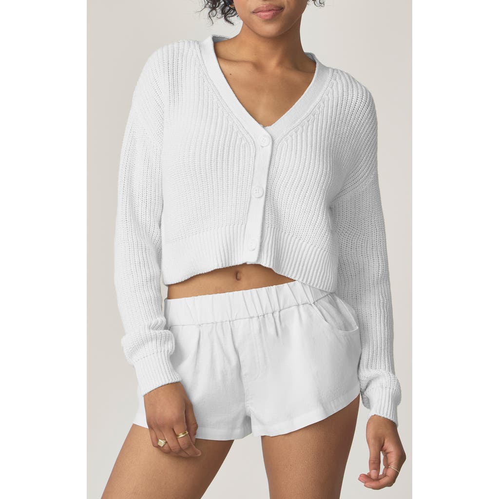 Florence By Mills Bright Side Crop Cardigan In White