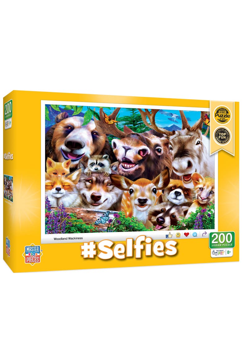 Woodland Wackiness 200 Piece Puzzle, Main, color, Multicolor