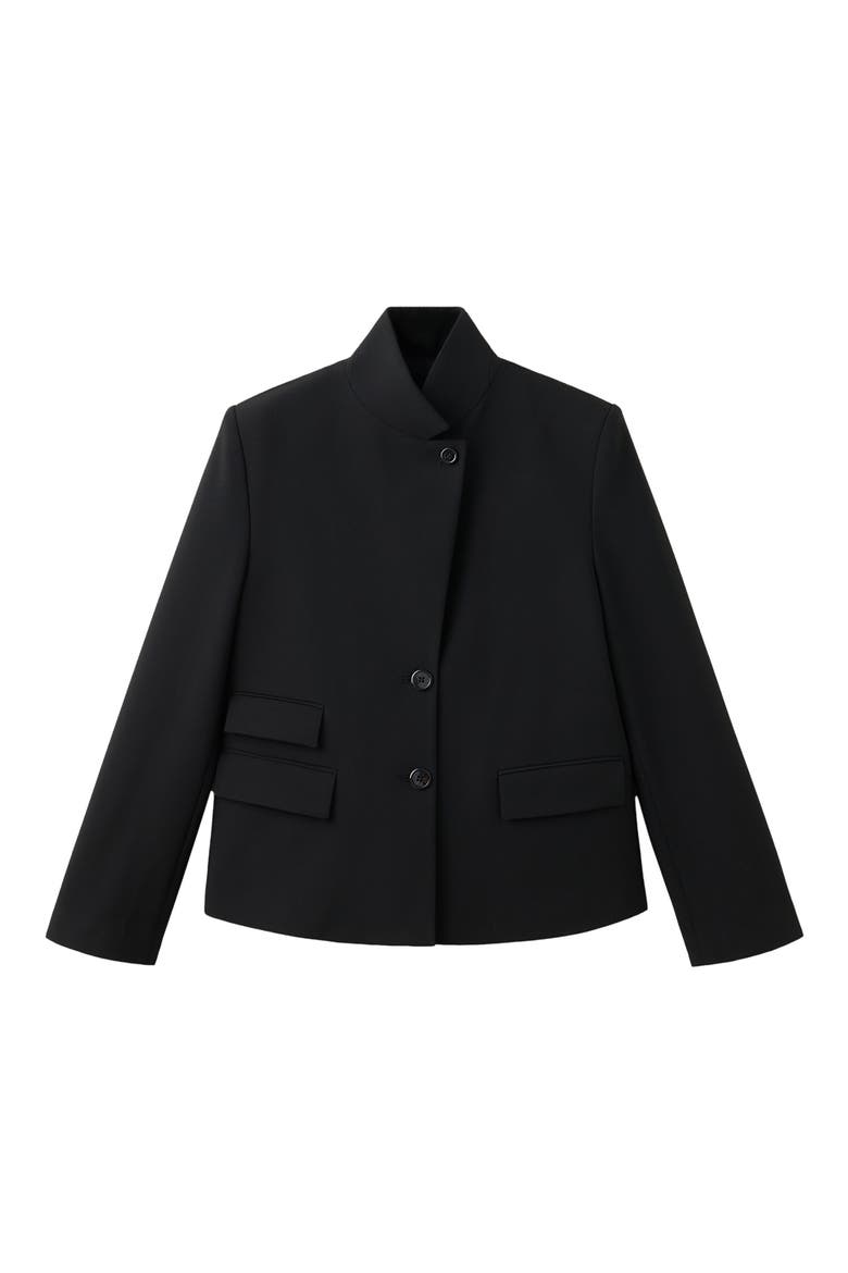 Straight Cut Blazer, Alternate, color, BLACK