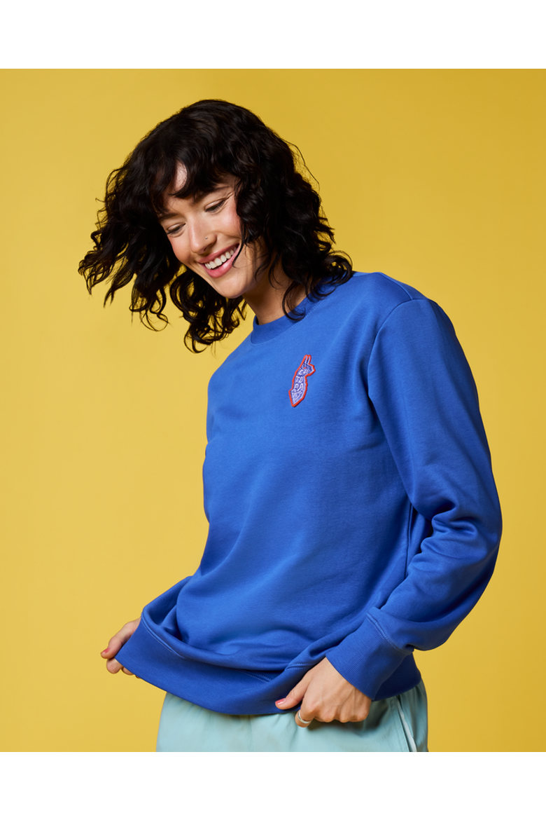 Lava Llama Crew Sweatshirt - Women's, Main, color, Azure