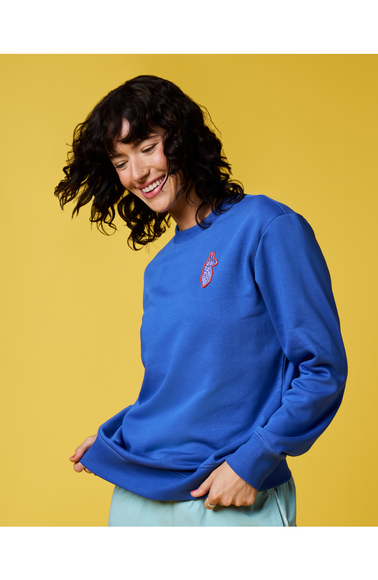 Cotopaxi Lava Llama Crew Sweatshirt - Women's, Main, color, Azure