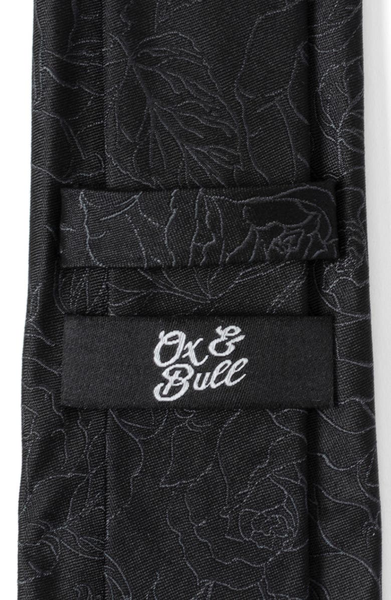 Cufflinks, Inc. Floral Silk Tie, Alternate, color, Black