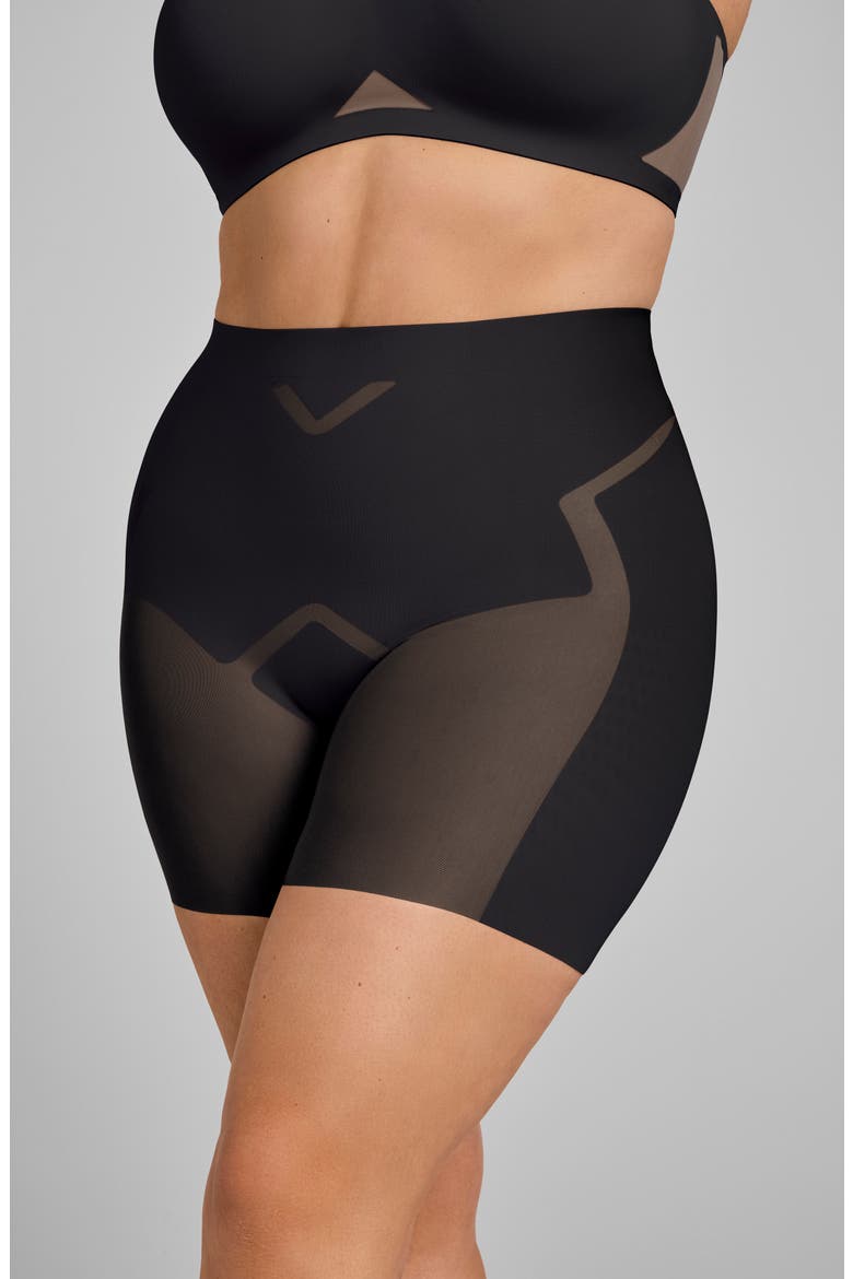 Meshsculpt Mid Rise Shaper Shorts, Alternate, color, VAMP