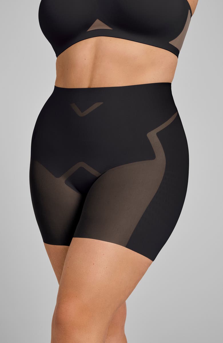 Honeylove Meshsculpt Mid Rise Shaper Shorts, Alternate, color, Vamp